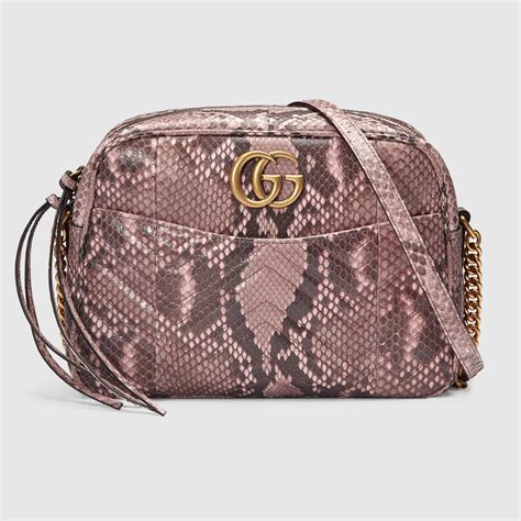 gucci marmont python bag|gucci marmont cross body bag.